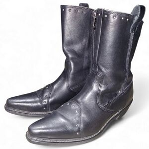 Harley-Davidson Black Leather Women's Boots, Size 10